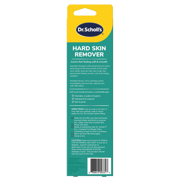Scholl's Hard Skin Remover Nano Glass Foot File Diabetic