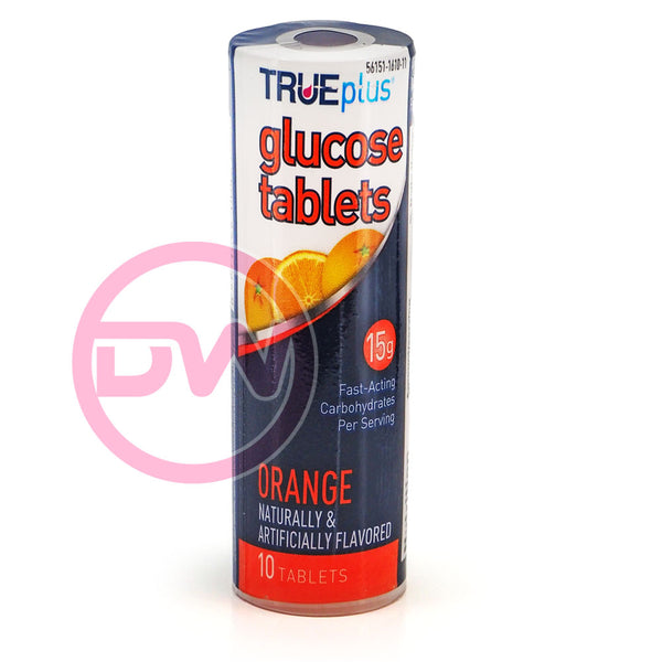 TRUEplus Glucose Tablets - Orange 10 ct