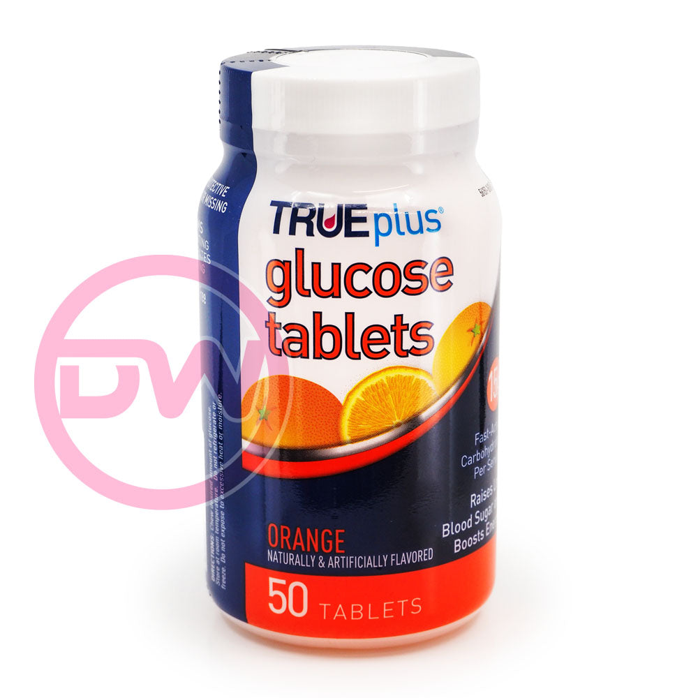 TRUEplus Glucose Tablets - Orange 50 ct
