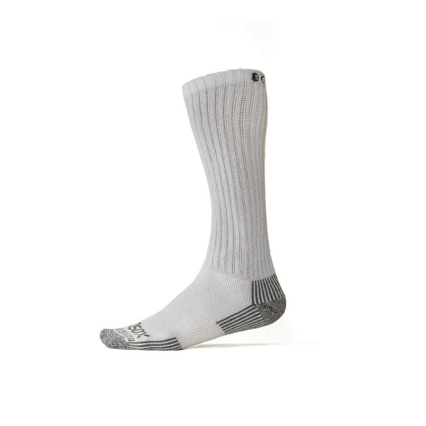 EcoSox Diabetic Bamboo OTC Socks - White w/ Grey