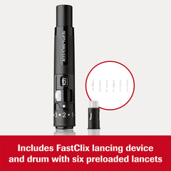 Accu-Chek Fastclix Lancing Device  and Drum with 6 Preloaded Lancets
