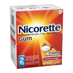 Nicorette Stop Smoking Aid Gum - 2 mg - Cinnamon Surge - 160ct
