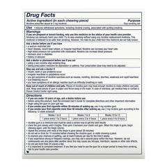 Nicorette Gum - 2mg - Spearmint Burst Drug Facts