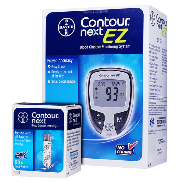 Echter Kritiek Overjas Contour Next EZ Glucose Meter Kit w/ 50 Test Strips | Diabetic Warehouse