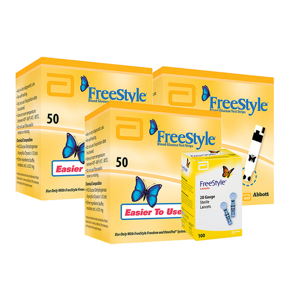 FreeStyle Test Strips 150ct with 100 FREE Lancets