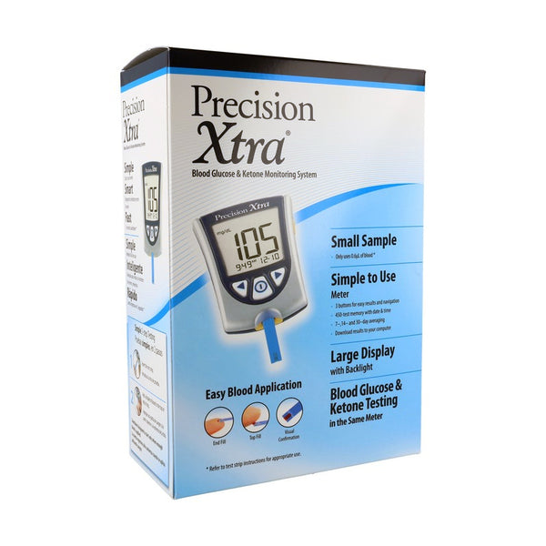 Precision Xtra Blood Glucose & Ketone Monitoring System Simple to Use Meter  1ct