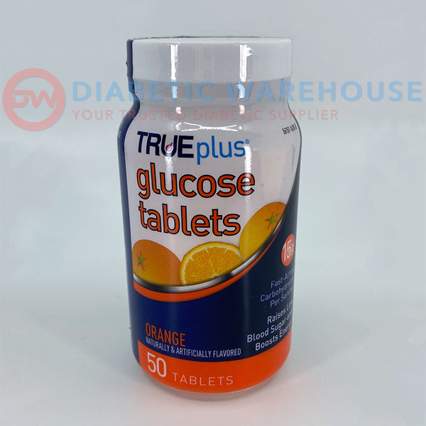 TRUEplus Glucose Tablets, Orange 50 ct