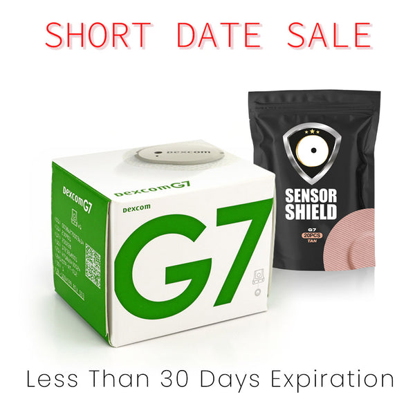 Dexcom G7 Sensor - Pack of 1 (Short-Dated) + 1 Free Sensor Shield Patches (20ct)