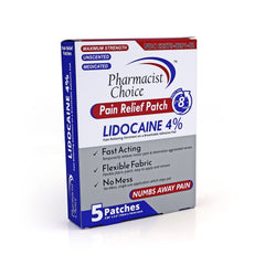 Pharmacist's Choice Lidocaine 4% Pain Relief Patch — 30 Count