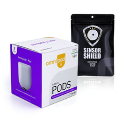 Omnipod 5 - 5 Pack (Compatible with Dexcom G6/Libre 2) + Free Sensor Shield Patches (20ct)