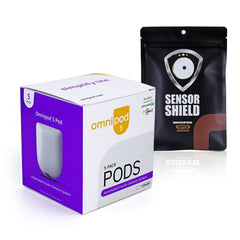 Omnipod 5 - 5 Pack (Compatible with Dexcom G6/Libre 2) + Free Sensor Shield Patches (20ct)