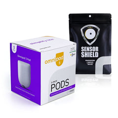 Omnipod 5 - 5 Pack (Compatible with Dexcom G6/Libre 2) + Free Sensor Shield Patches (20ct)