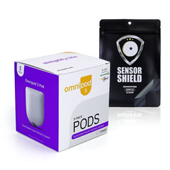 Omnipod 5 - 5 Pack (Compatible with Dexcom G6/Libre 2) + Free Sensor Shield Patches (20ct)