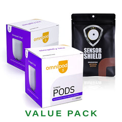 Omnipod 5 - 2 Box Value Pack (10ct) + Free Sensor Shield Patches (20ct)