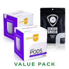 Omnipod 5 - 2 Box Value Pack (10ct) + Free Sensor Shield Patches (20ct)