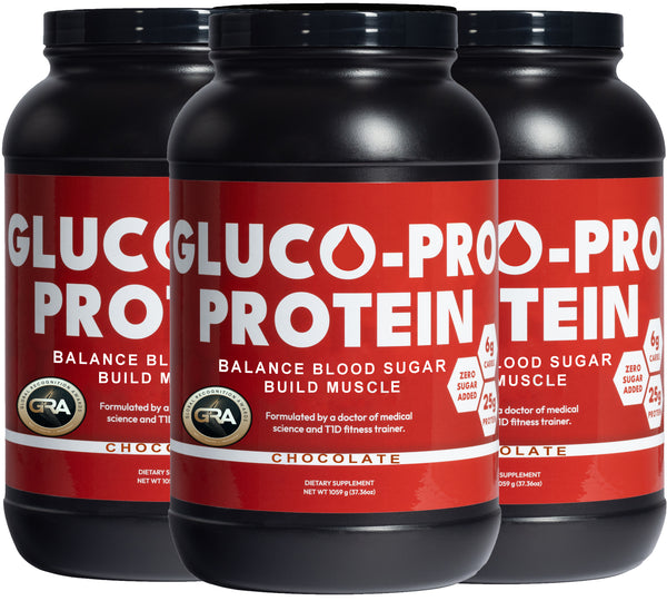 Gluco-Pro Low Carb Protein Powder - 3 Pack Bundle