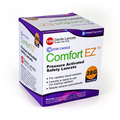 Clever Choice Comfort EZ Safety Lancets 28G - 100ct
