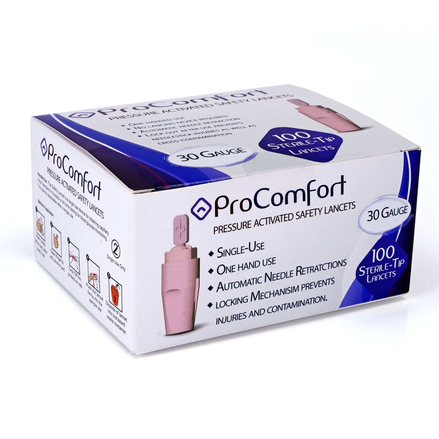 Pro Comfort Safety Lancets 30G - 100ct