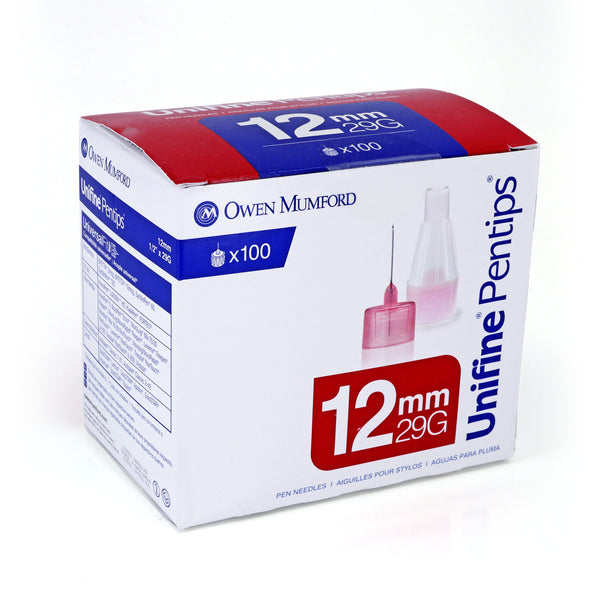 Owen Mumford Unifine Pentips Pen Needles - 29G 12mm 100/bx