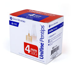 Owen Mumford Unifine Pentips Pen Needles - 33G 4mm 100/bx