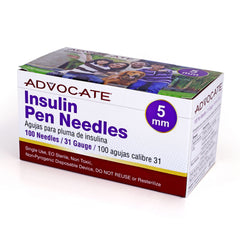 Advocate Insulin Pen Needles - 5mm 31G 100/BX