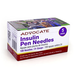 Advocate Insulin Pen Needles - 5mm 31G 100/BX