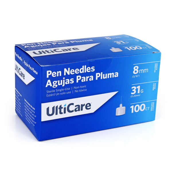 UltiCare Pen Needles - 8mm 31G 100/BX