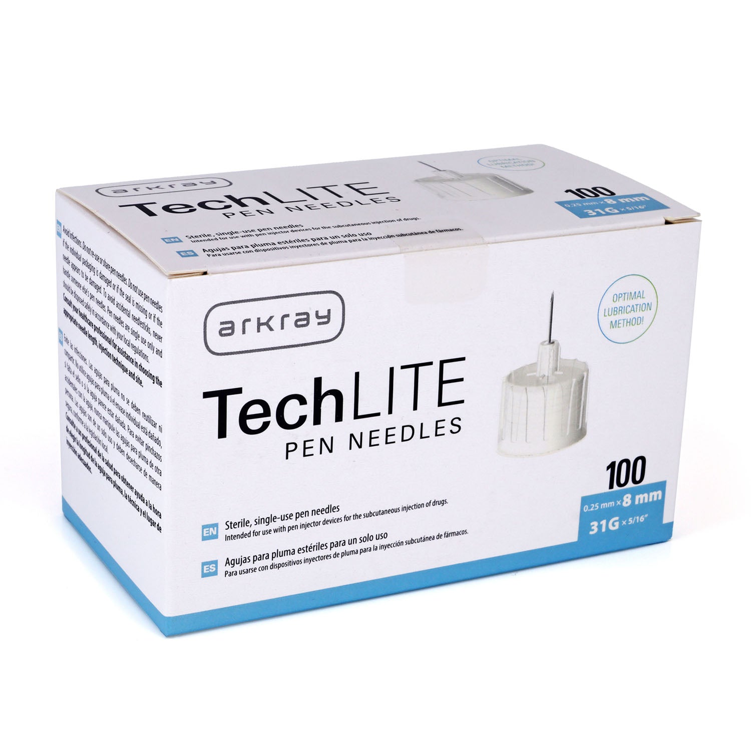 Arkray Tech Lite Pen Needles - 8mm 31G 100/BX