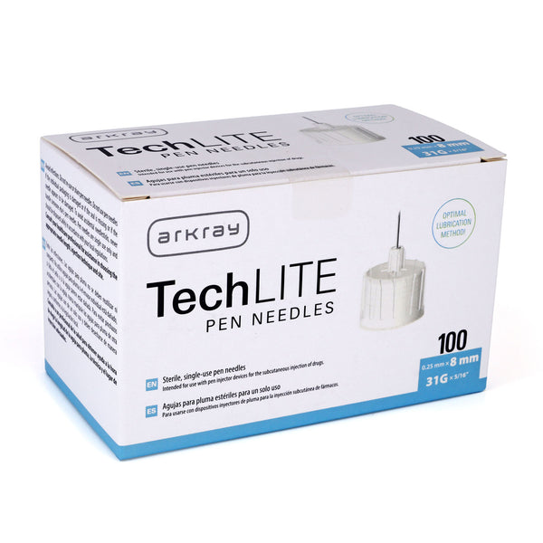 Arkray Tech Lite Pen Needles - 8mm 31G 100/BX