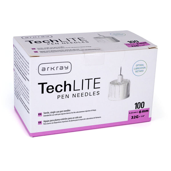 Arkray Tech Lite Pen Needles - 6mm 32G 100/BX