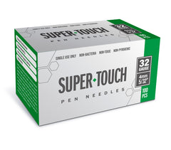Super Touch Pen Needles - 32G 4mm 100/BX - Pack of 4