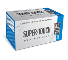 Super Touch Pen Needles - 33G 4mm 100/BX - Pack of 4
