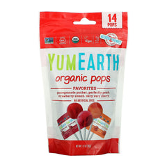YumEarth Organic Lollipops Assorted Flavors - 3.1 oz Bag (14 Pops)