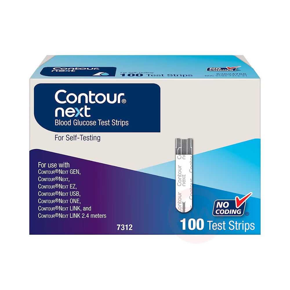 CONTOUR® NEXT Blood Glucose Test Strips, 100ct, Retail - DDP Medical Supply