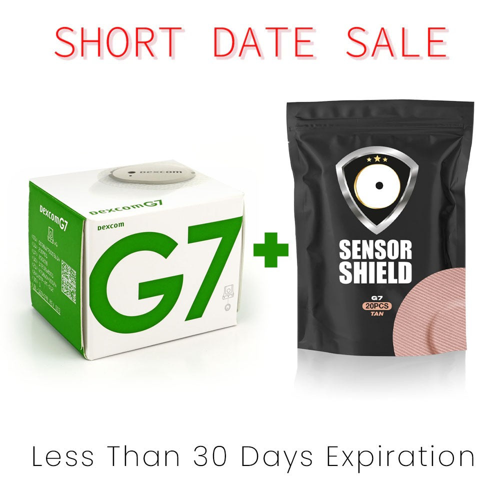 Dexcom G7 Sensor - Pack of 1 (Short-Dated) + 1 Free Sensor Shield Patches (20ct)