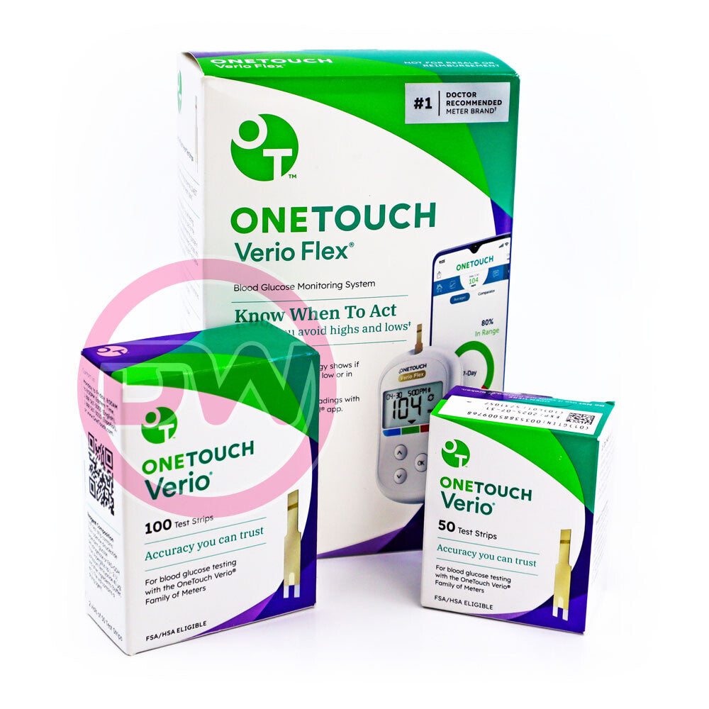 OneTouch Verio Flex Meter Combo (Meter & 150 Test Strips)