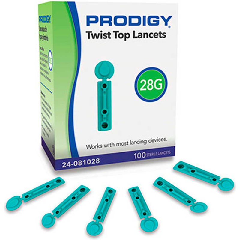 Prodigy Twist Top Lancets 28G