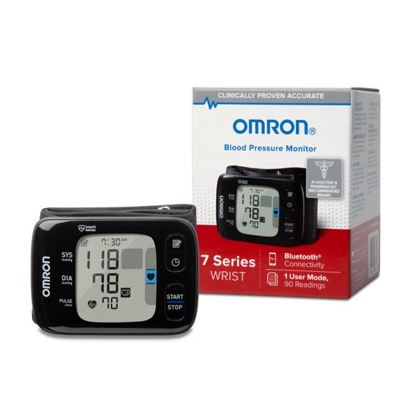  OMRON Gold Blood Pressure Monitor, Portable Wireless Wrist  Monitor, Digital Bluetooth Blood Pressure Machine, Stores Up To 200  Readings for Two Users (100 each) : Health & Household