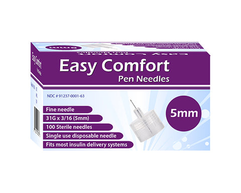needles for semaglutide pen Easy Comfort Insulin Pen Needles - 31G 5mm 100/BX