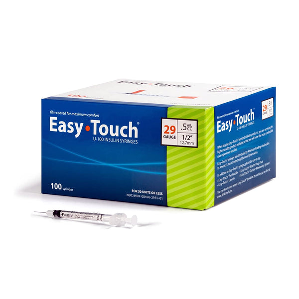EasyTouch Insulin Syringes - 29G .5cc 1/2" 100/bx