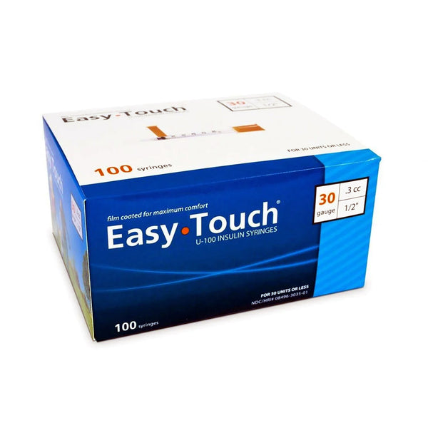 EasyTouch Insulin Syringes - 30G .3cc 1/2" 100/bx