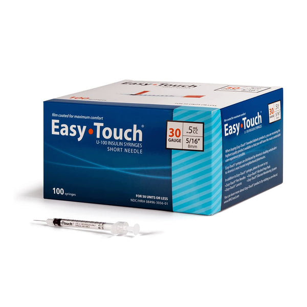 EasyTouch Insulin Syringes - 30G .5cc 5/16" 100/bx