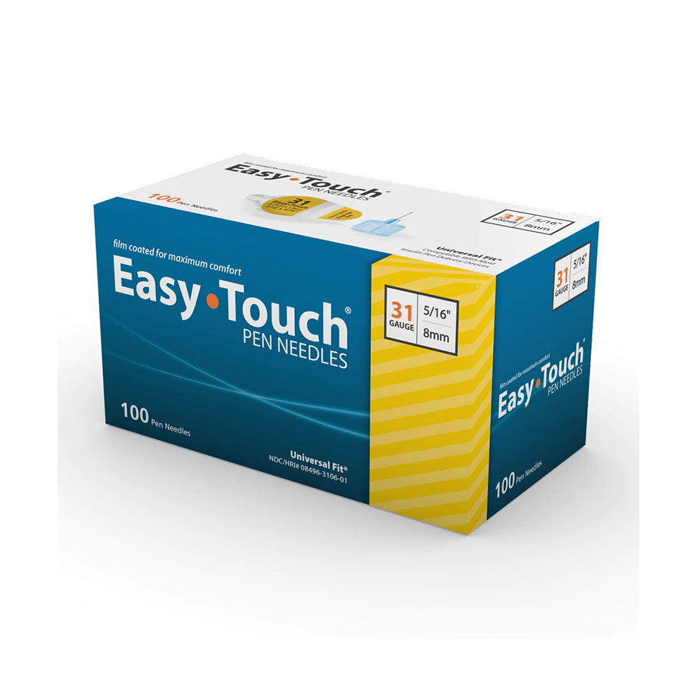 EasyTouch Pen Needles - 31G 8mm - 100/bx