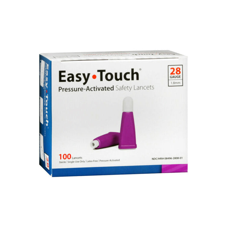 EasyTouch Pressure Activated Safety Lancets 28G - 100ct