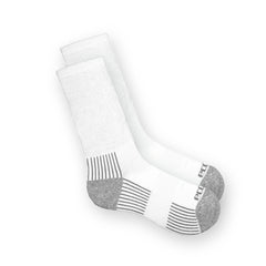 EcoSox Diabetic Bamboo Over the Calf Socks - White w/ Grey