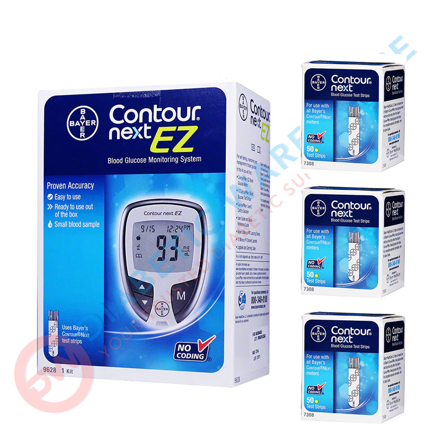 Free Contour NEXT EZ Glucose Meter Kit w/Purchase of 150 Test Strips