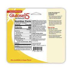 Glucose 15 Oral Glucose Gel Nutritional Facts