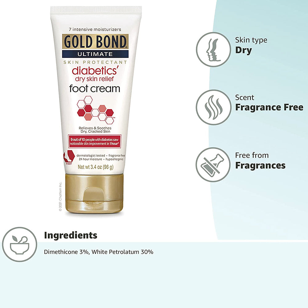 Gold Bond Ultimate Diabetics' Dry Skin Relief Foot Cream - 3.4 oz.