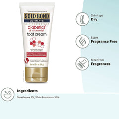 Gold Bond Ultimate Diabetics’ Dry Skin Relief Foot Cream Ingredients