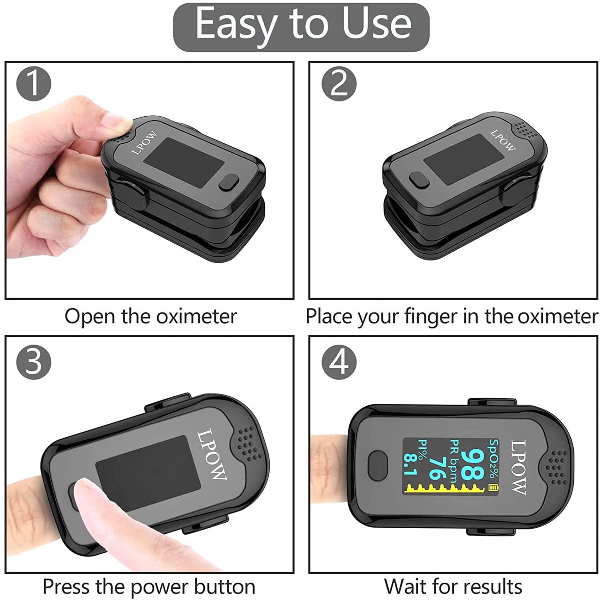 LPOW Fingertip Pulse Oximeter